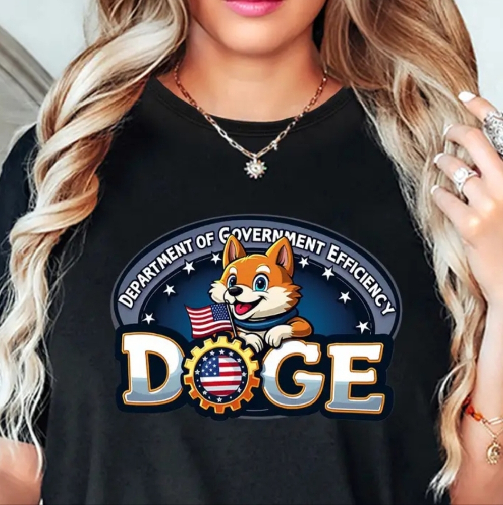 COPY - DOGE Women's Stretchy, Wrinkle Resistant Polyblend Black T Sz XXL